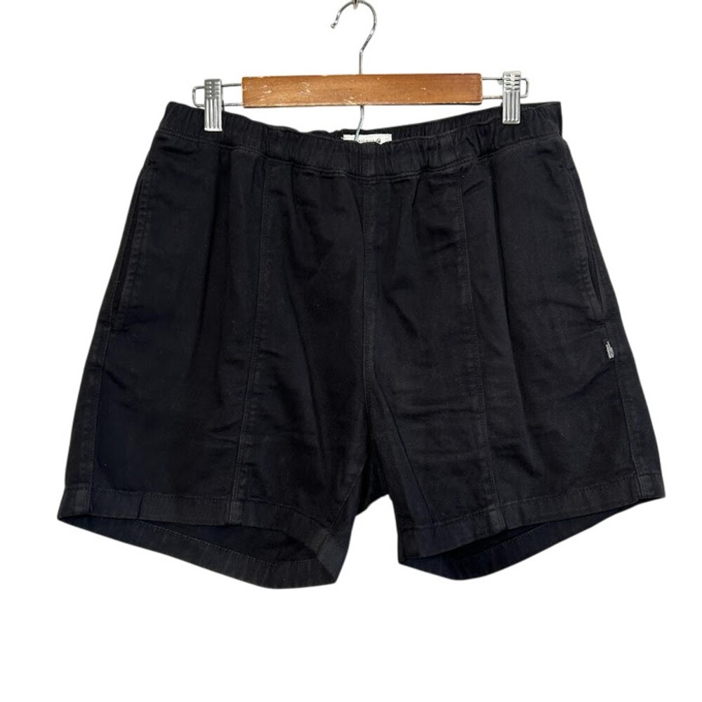 Saturdays New York City Comfort Drawstring Shorts Mens L Black Pull On Cotton